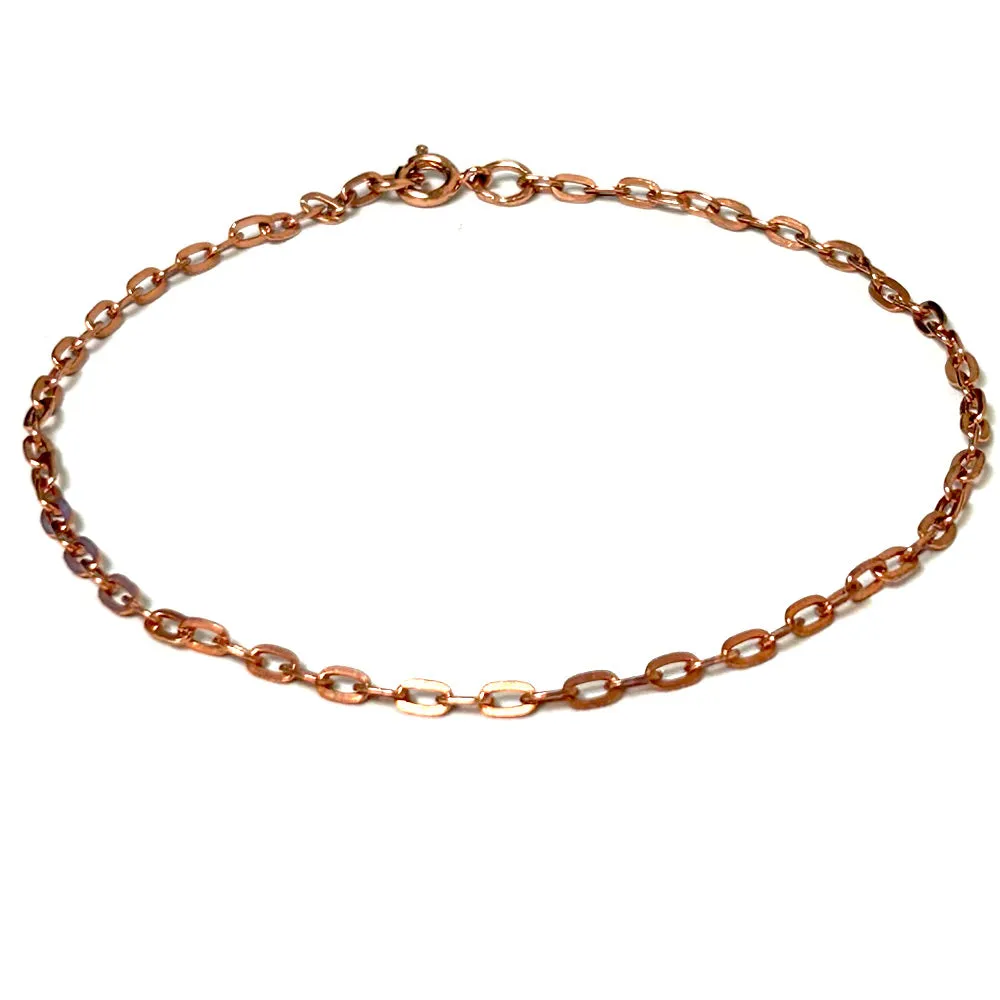 1 Pure Copper Anklet Ankle Bracelet Dainty Chain Link Jewelry Arthritis Relief