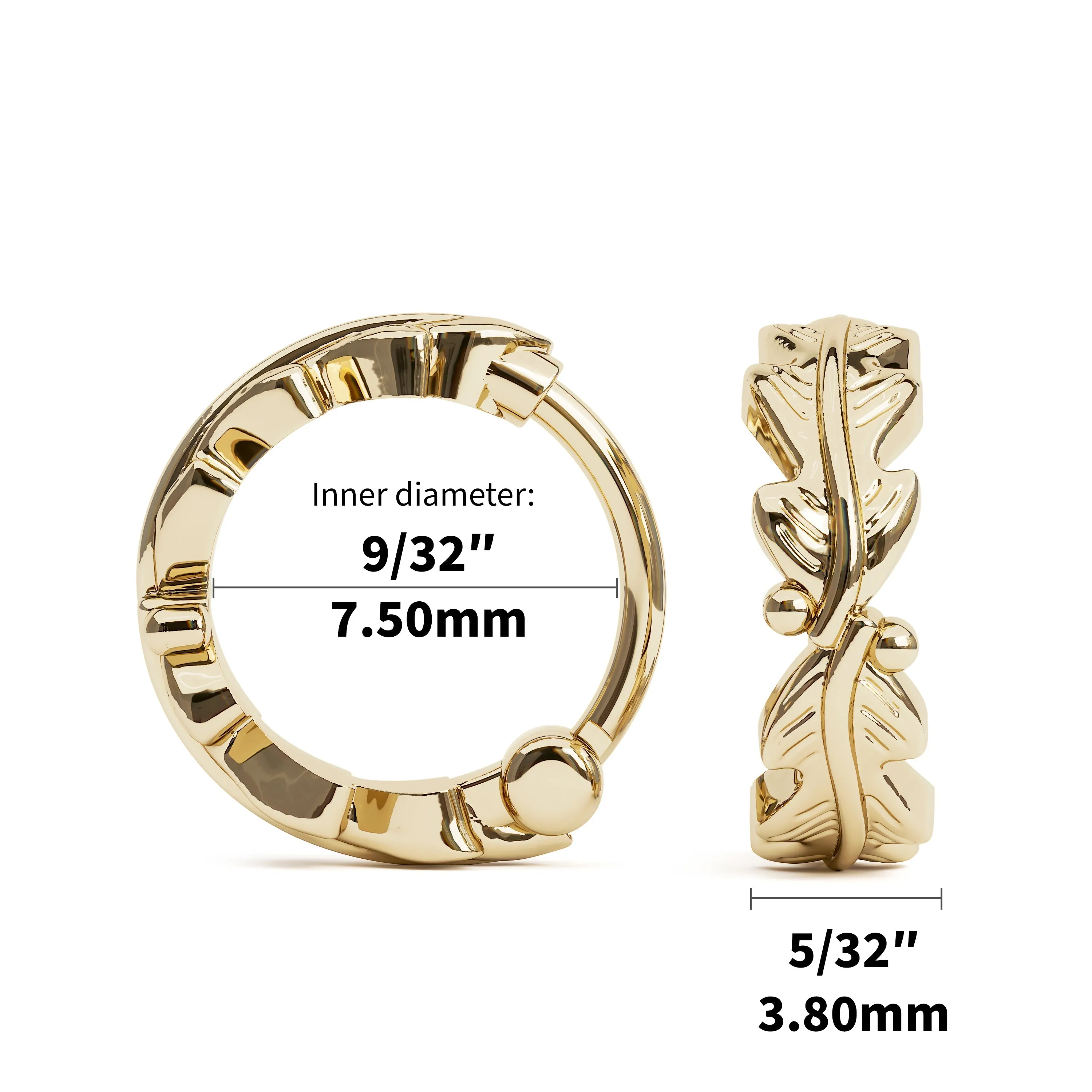 14K Gold Bohemian Tragus Hoop