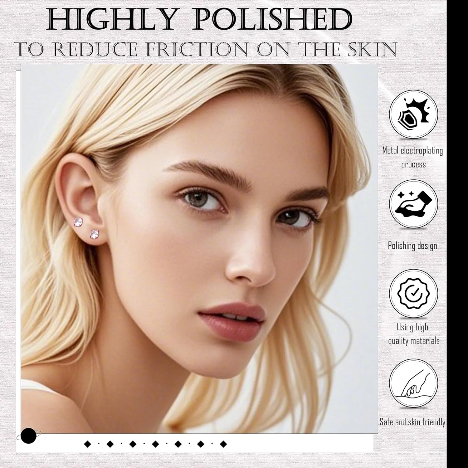 2 Pairs Flat Back Earrings Women, Titanium Star and Moon Earrings, Heart & CZ Flatback Stud, Butterfly & Lightning Screw Back, Crosses and Triangles Stud, Gold/Pink/Silver/Black Options