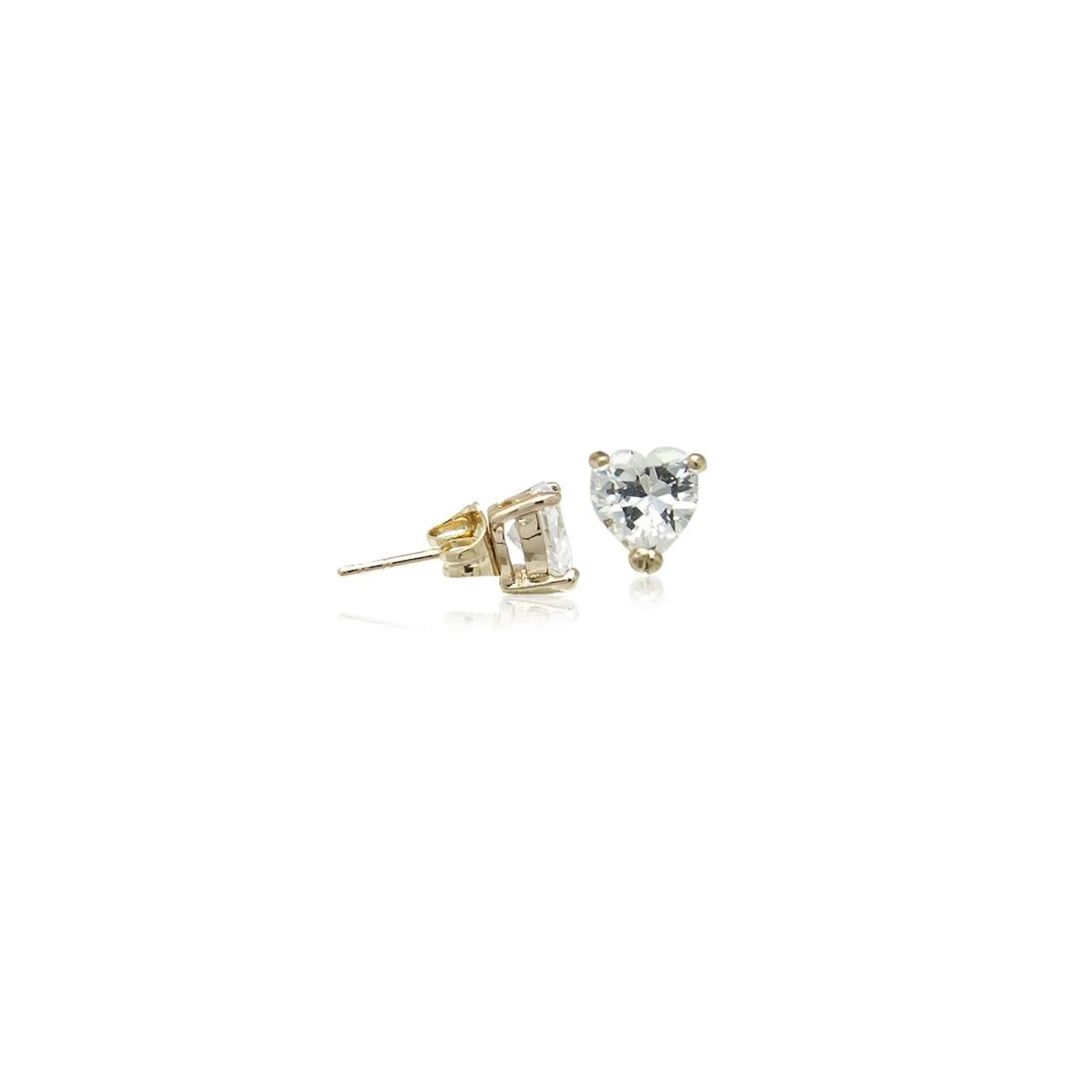 4mm Cubic Zirconia Solitaire Stud Earring