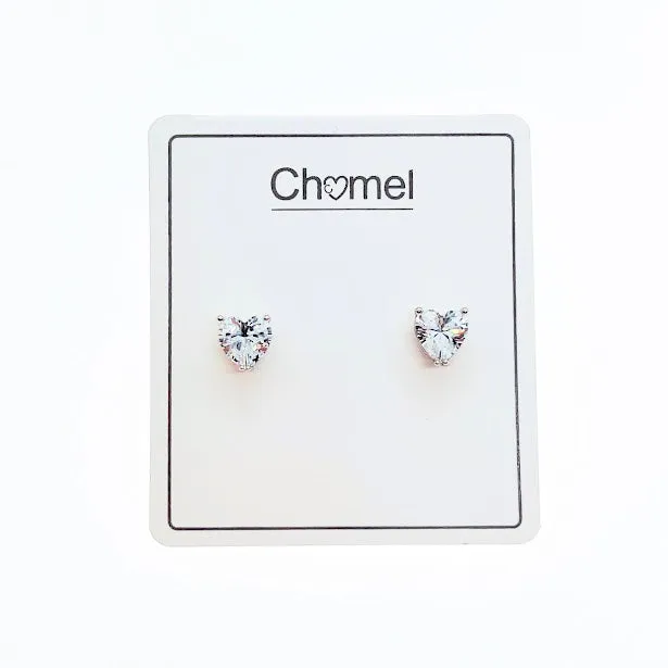 4mm Cubic Zirconia Solitaire Stud Earring