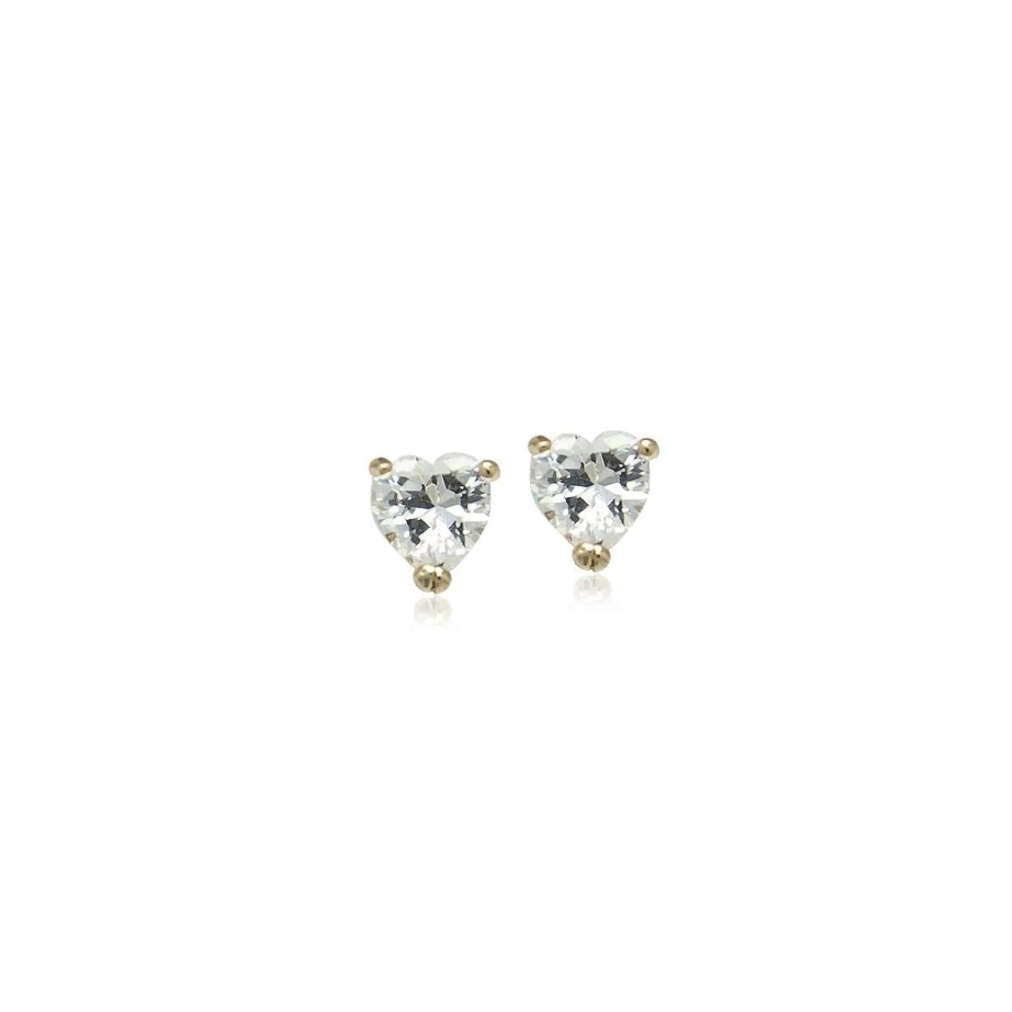 4mm Cubic Zirconia Solitaire Stud Earring