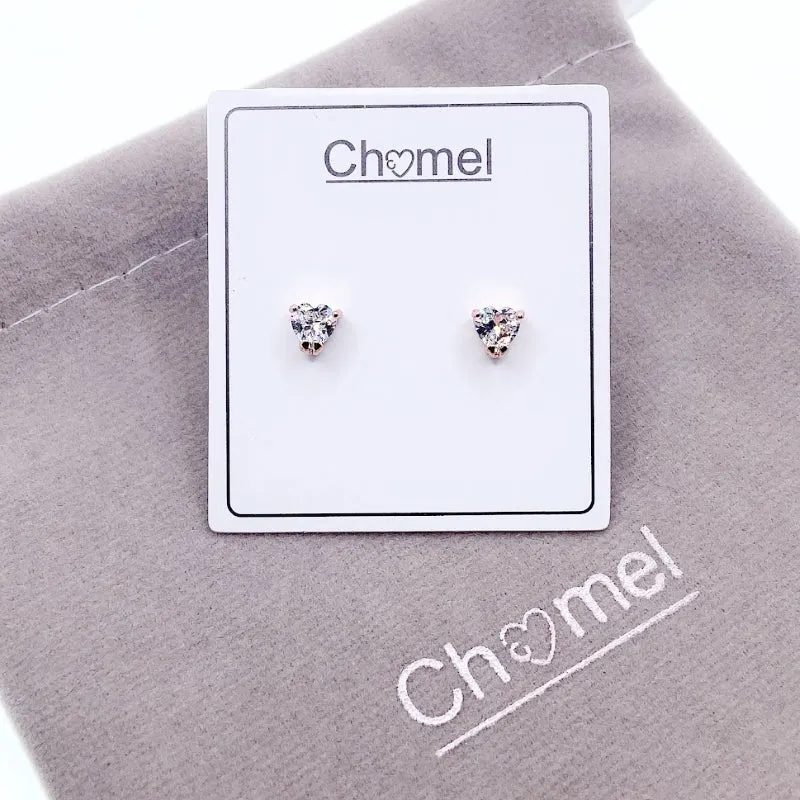4mm Cubic Zirconia Solitaire Stud Earring