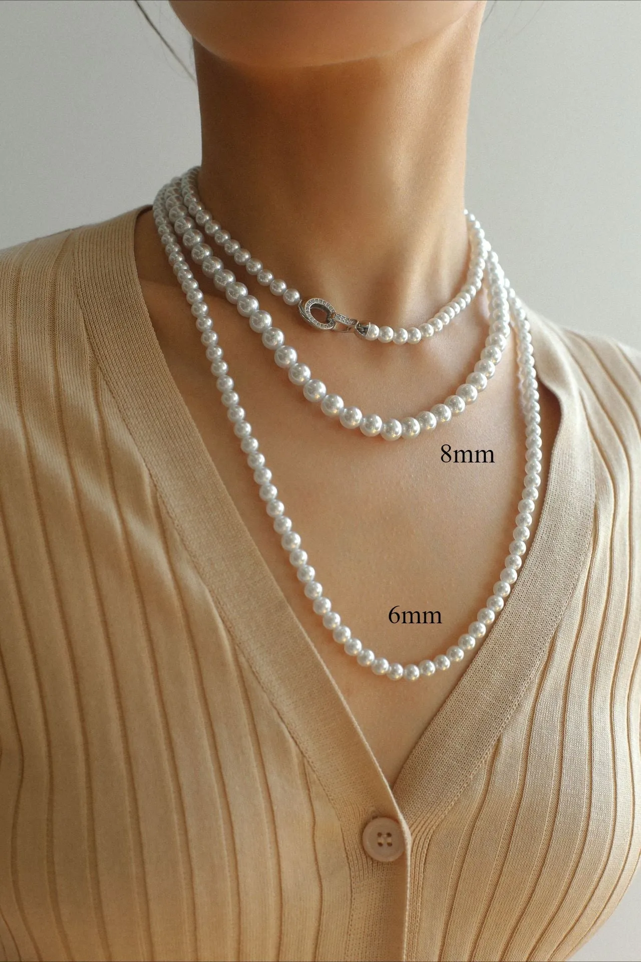 Artificial Australian White Pearl Necklace