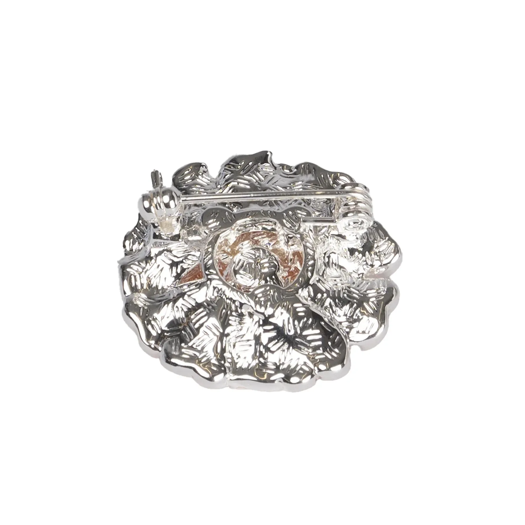 Chawton Marigold Handcrafted Brooch in Silver