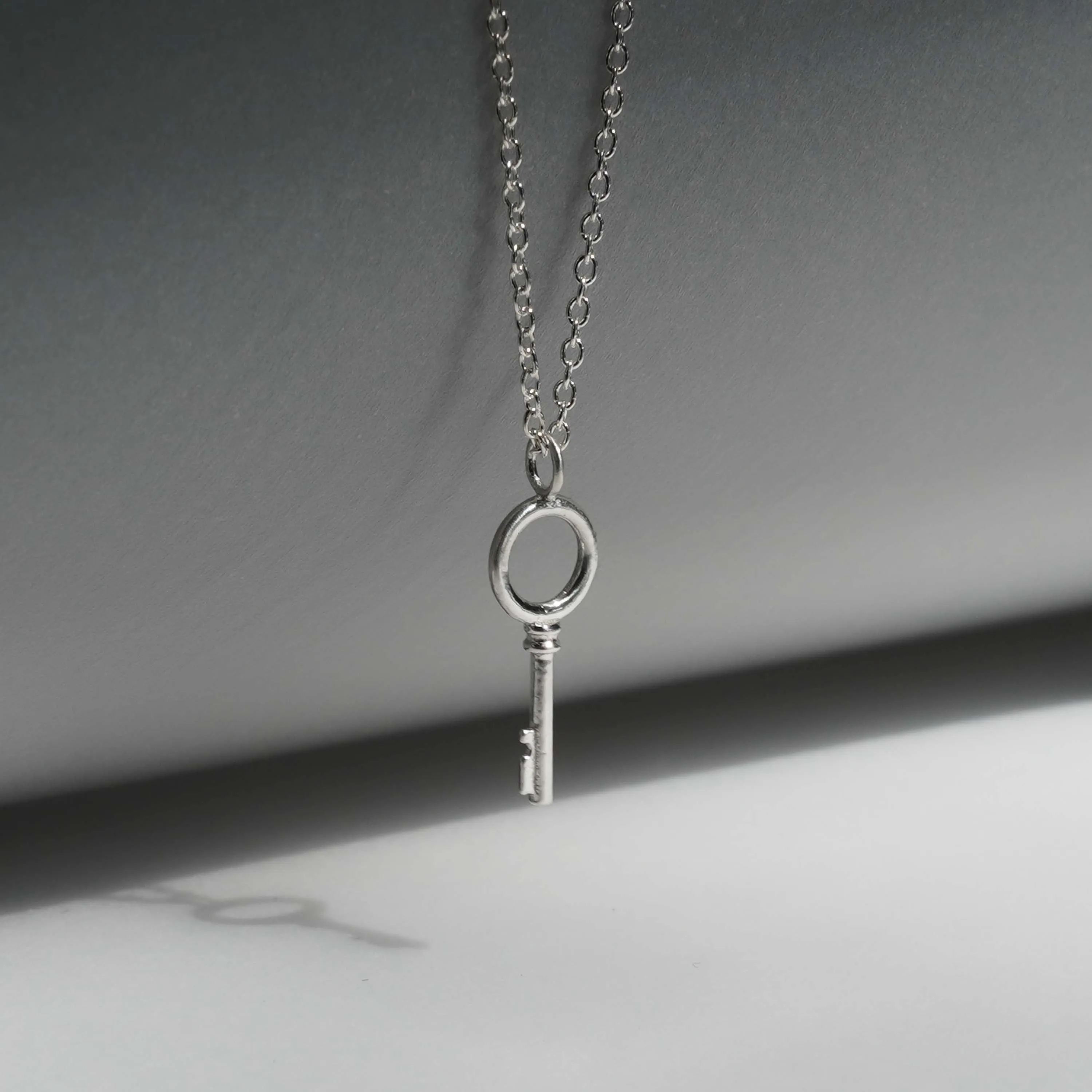 Circle Key Necklace - Sterling Silver