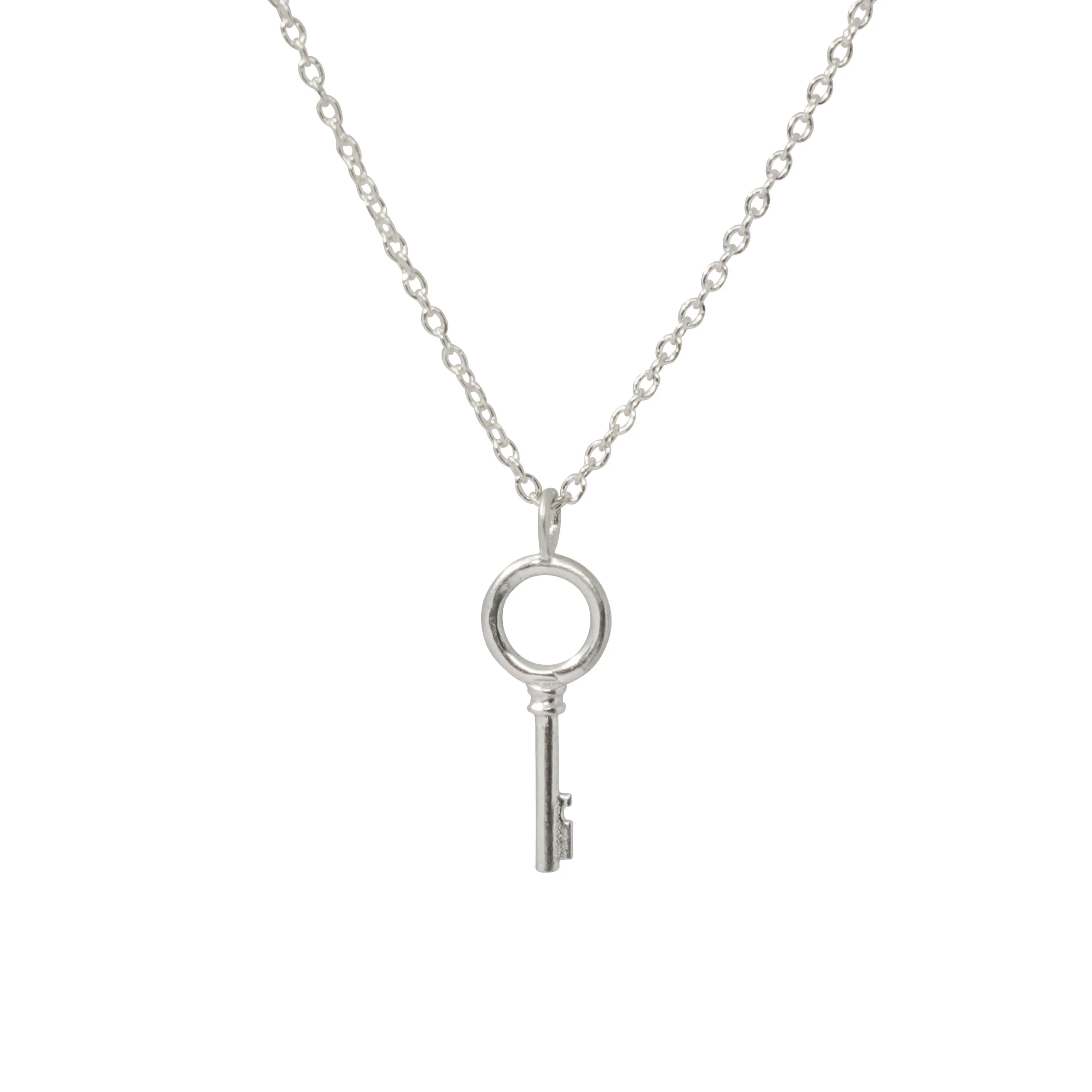 Circle Key Necklace - Sterling Silver