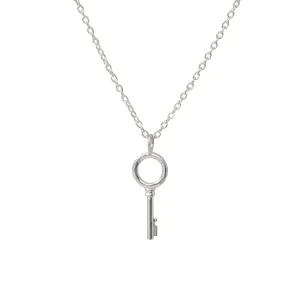 Circle Key Necklace - Sterling Silver