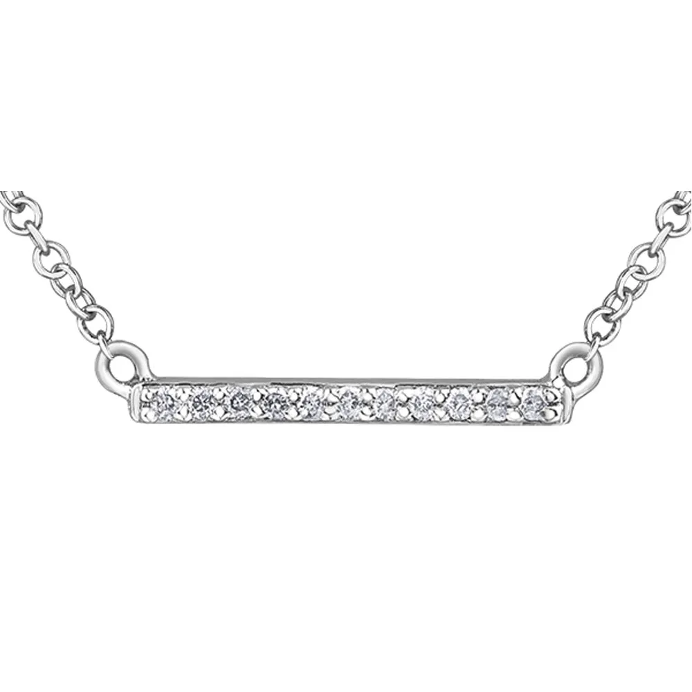 Diamond and Gold Bar Pendant