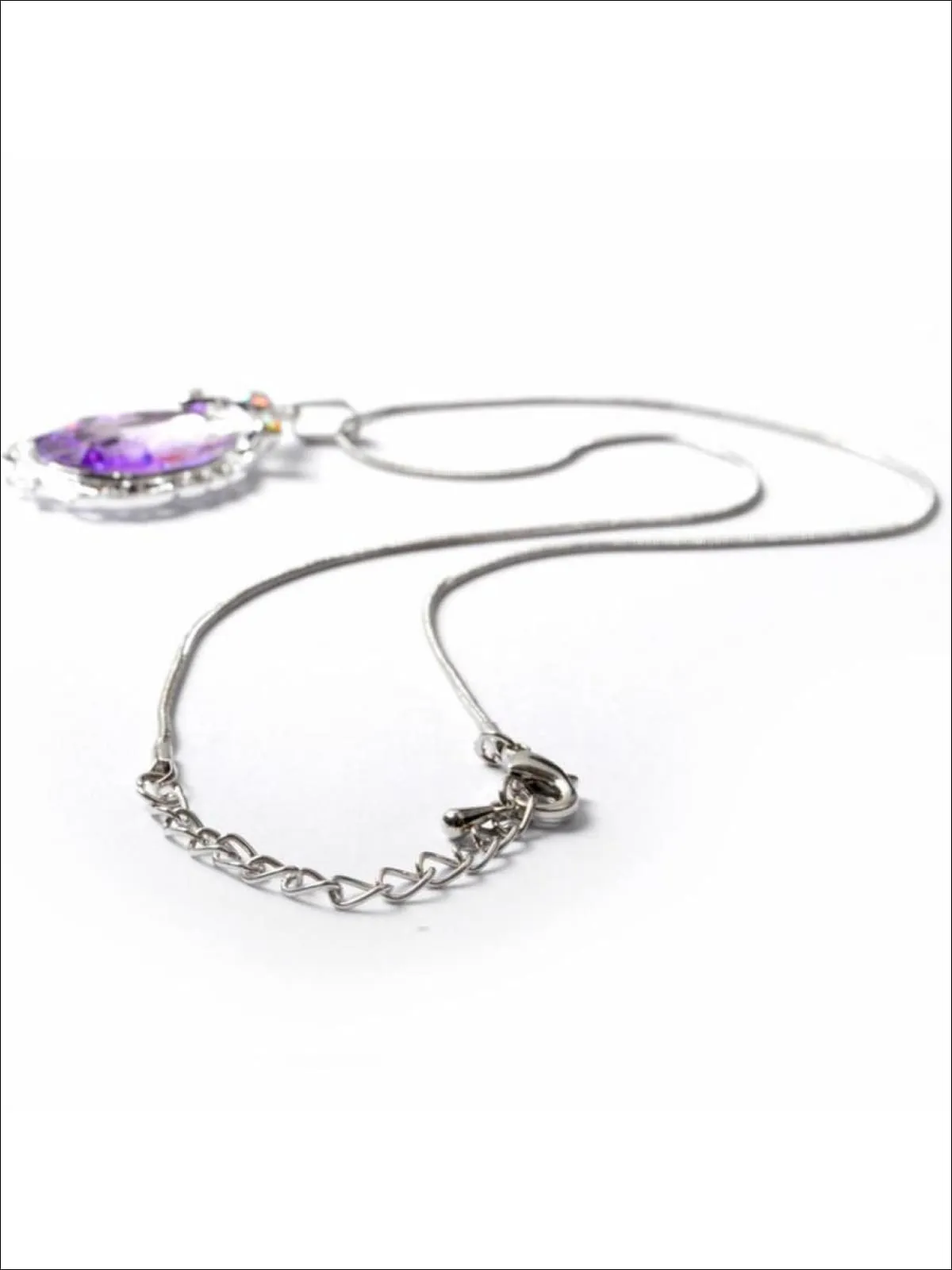 Girls Princess Sofia The First Inspired Crystal Teardrop Pendant Necklace