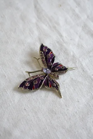 Gorgeous purple   pink butterfly brooch