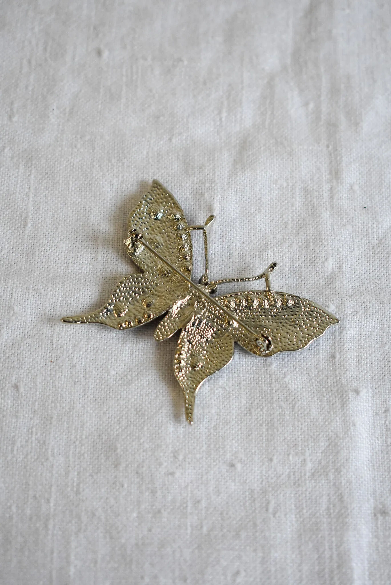 Gorgeous purple   pink butterfly brooch