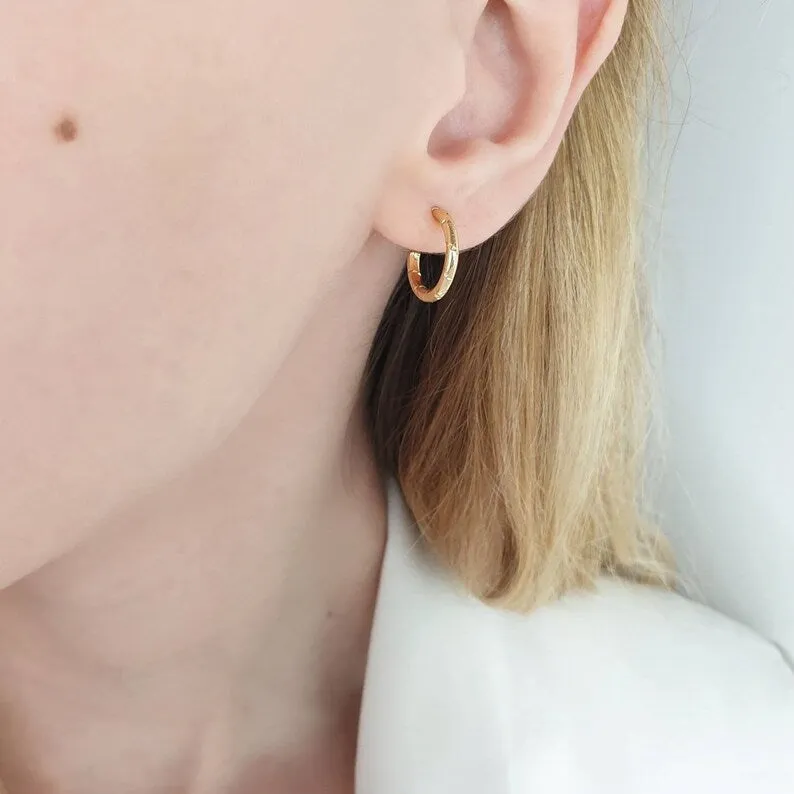 Hoops Gold Minimalist Earrings