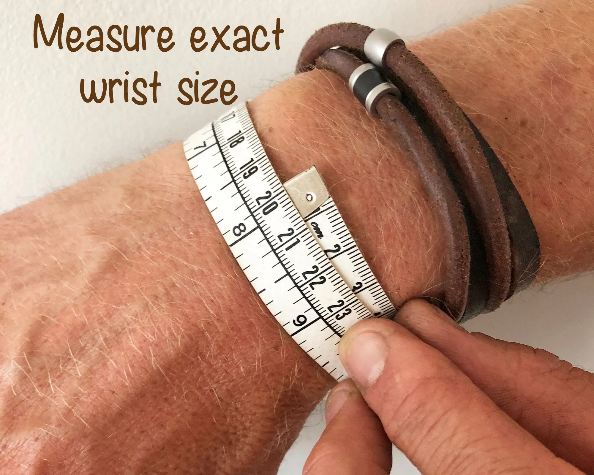 Men's Custom Leather Wrap Bracelet