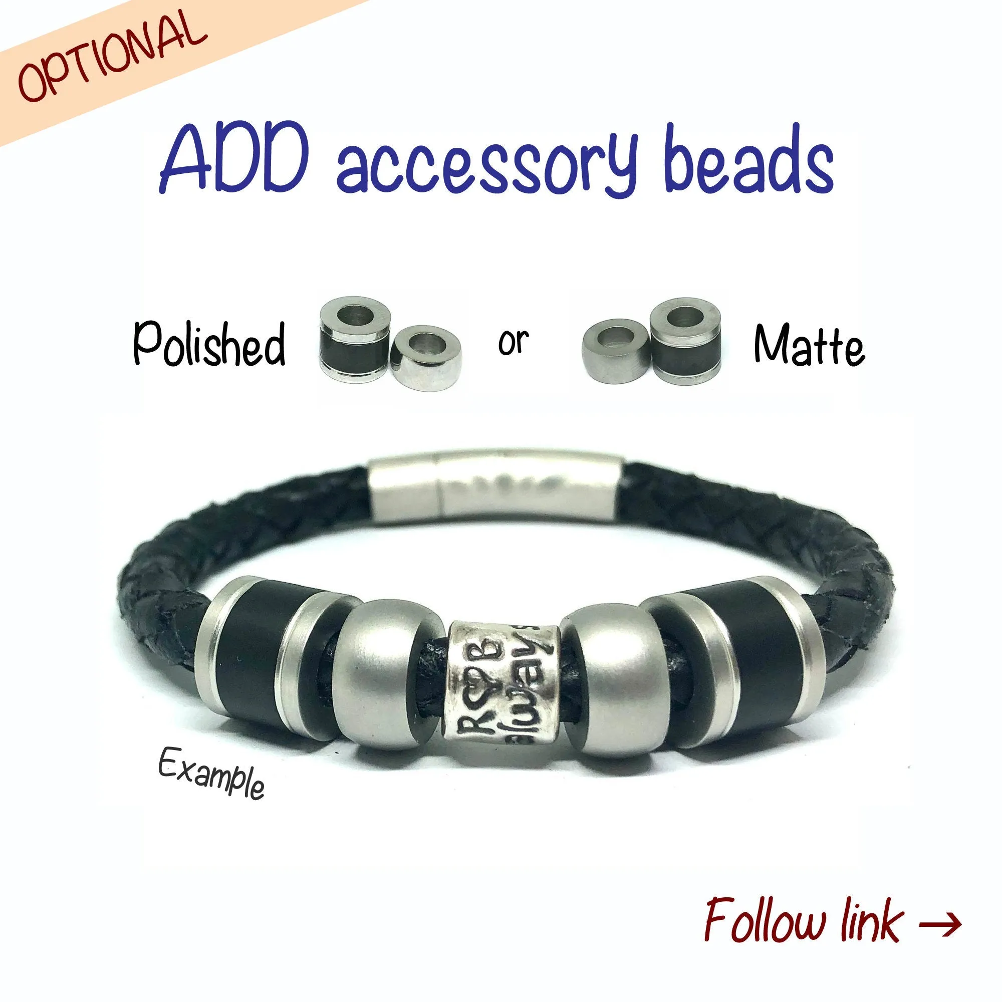 Men's Custom Leather Wrap Bracelet