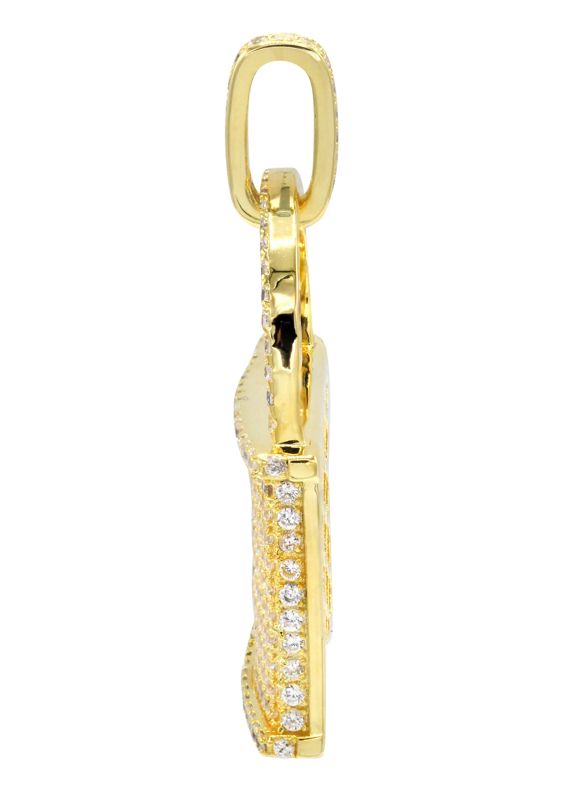 Mens Gold Lock Pendant | 10.7 Grams