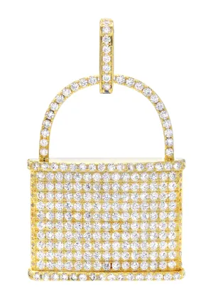 Mens Gold Lock Pendant | 10.7 Grams