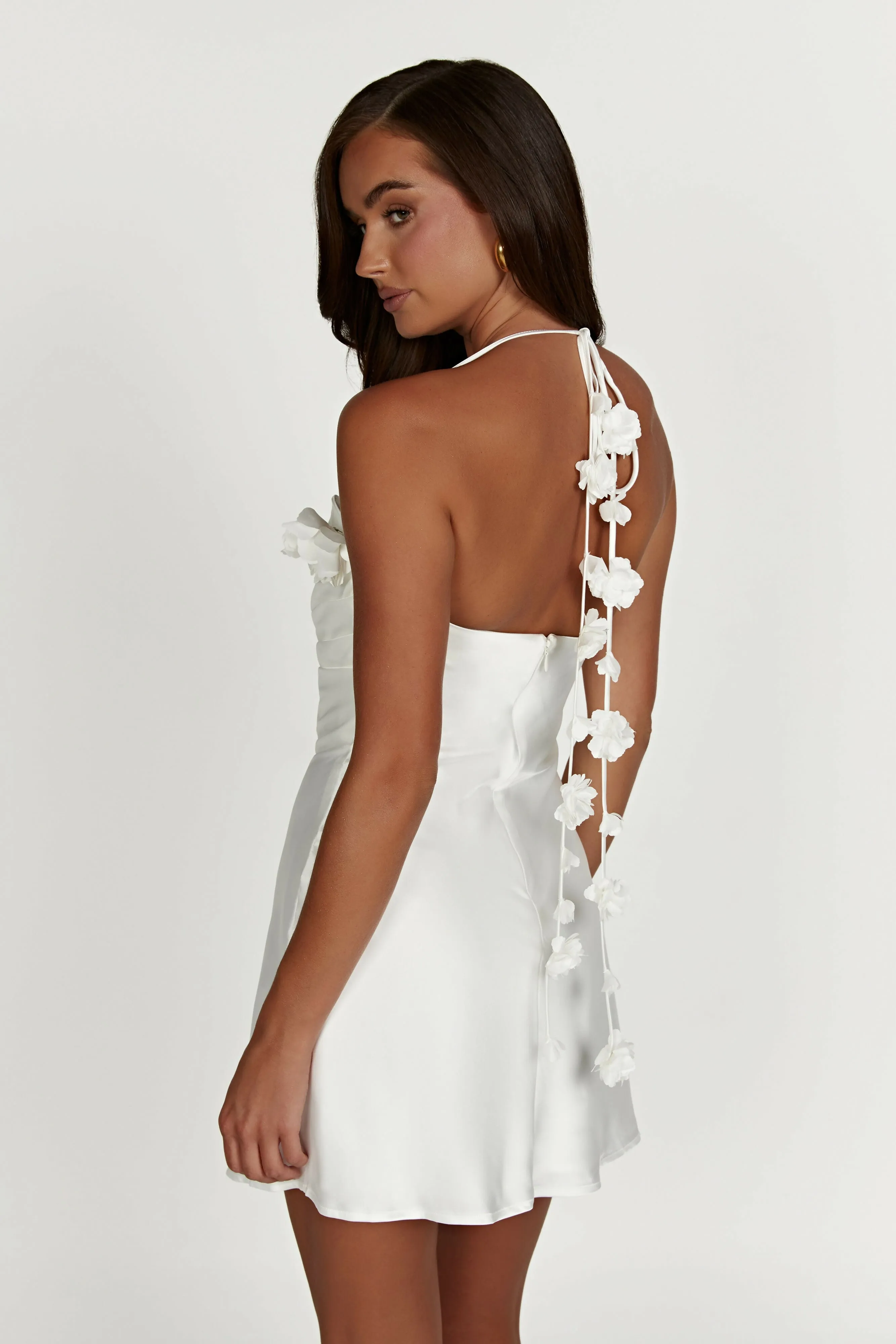 Meshki Otillie Rose Halter Mini Dress