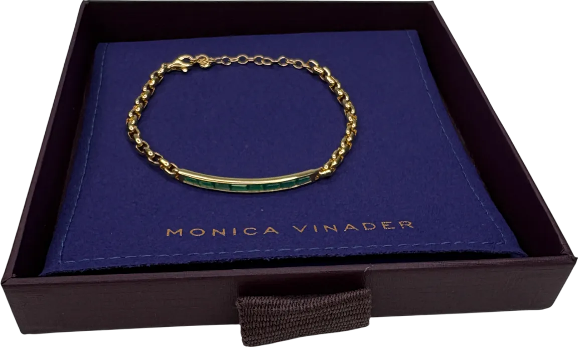 Monica Vinader 18k Gold Mini Baguette Chain Bracelet