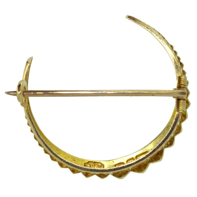 Pearl Crescent Brooch