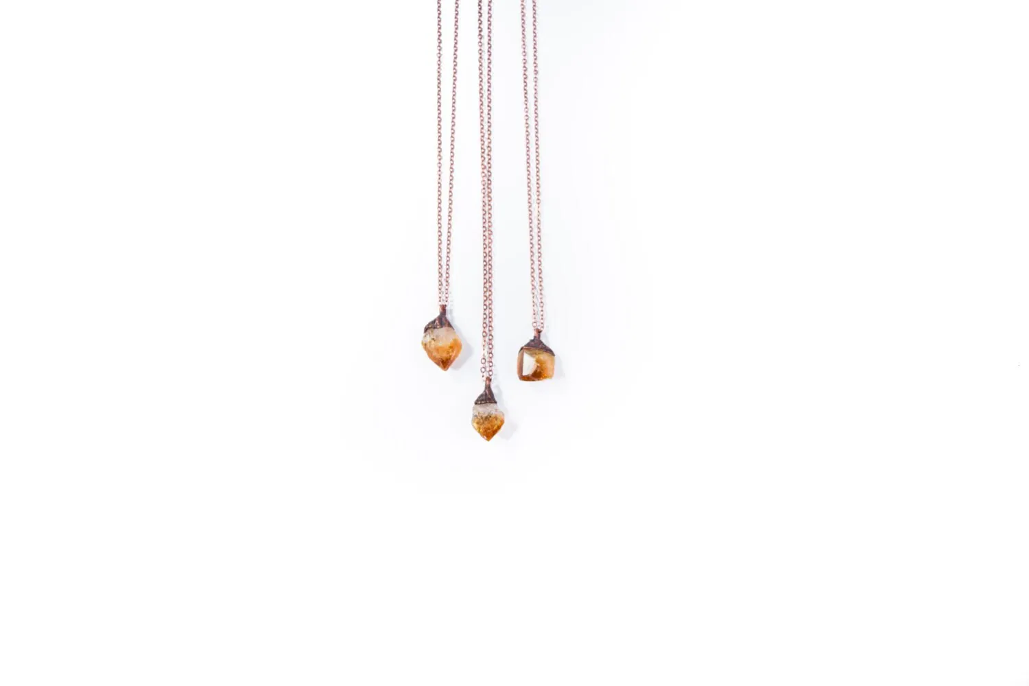 Raw citrine necklace | Citrine necklace