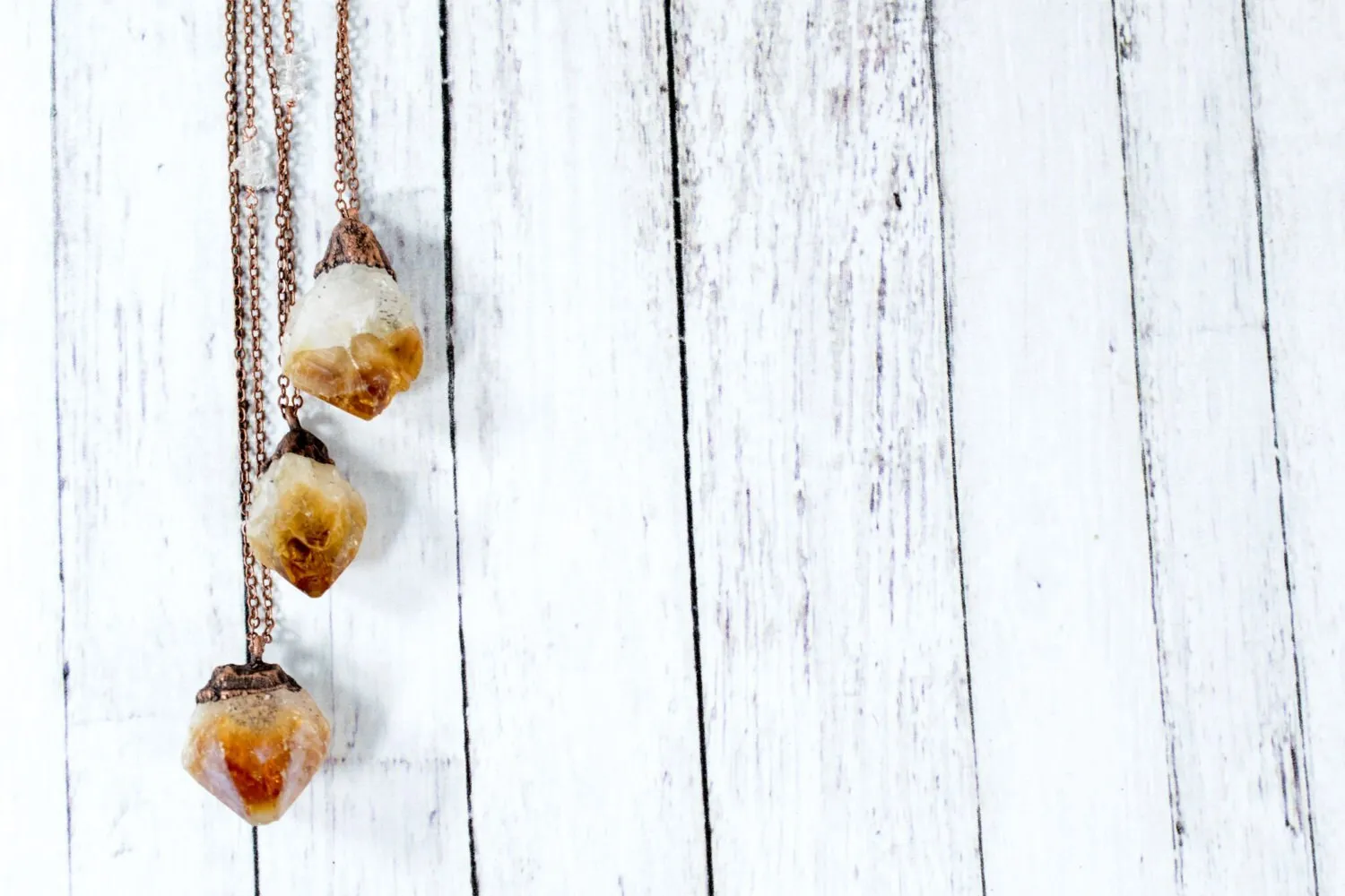 Raw citrine necklace | Citrine necklace
