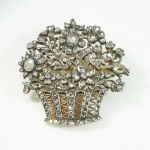 Rose Cut Diamond Flower Basket