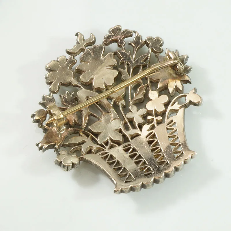 Rose Cut Diamond Flower Basket