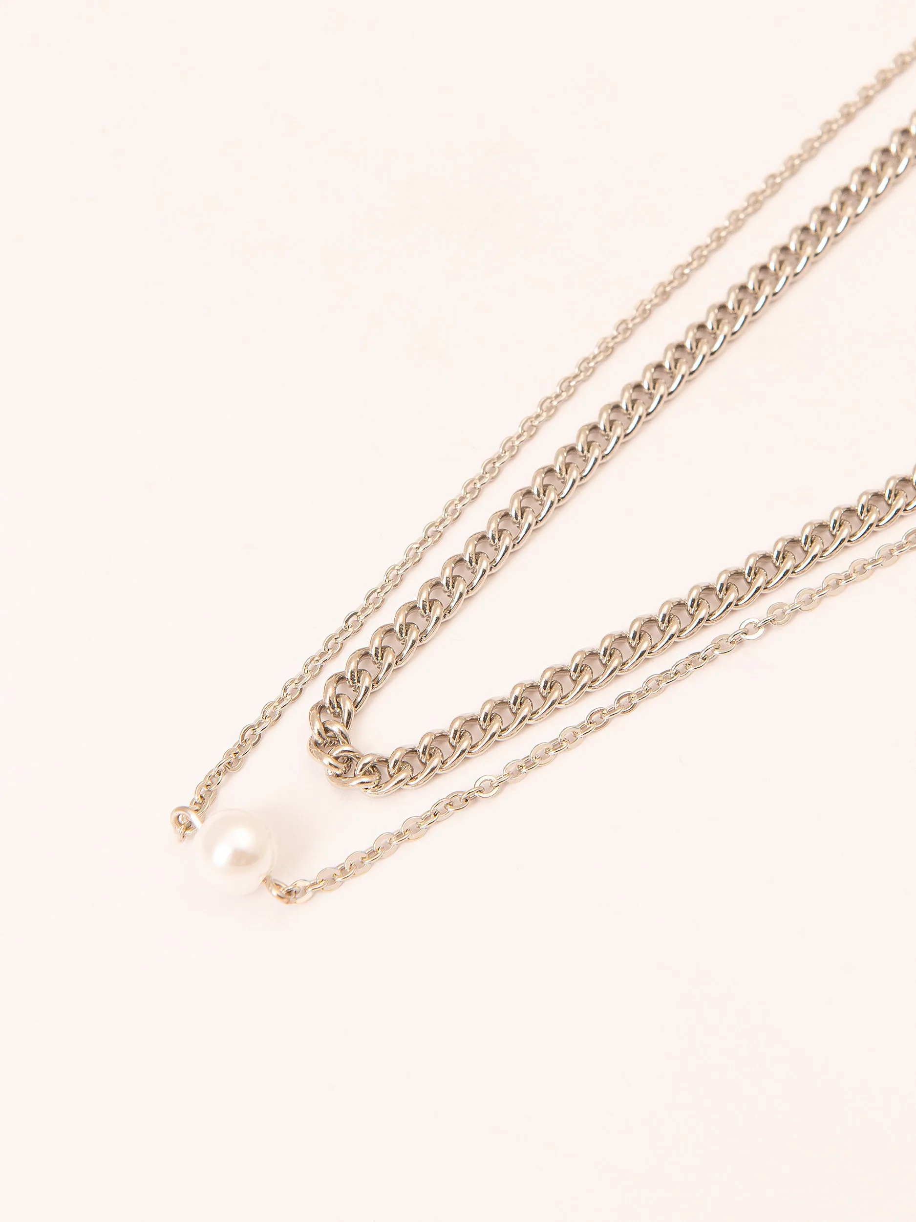 Silver Layered Necklace