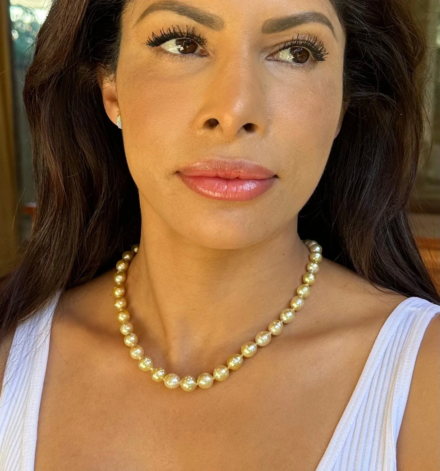 South Sea Pearl Necklace with Diamonds