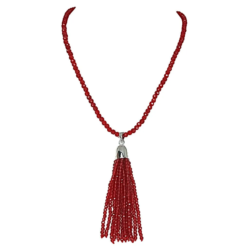 Tassel - Translucent Red Crystal