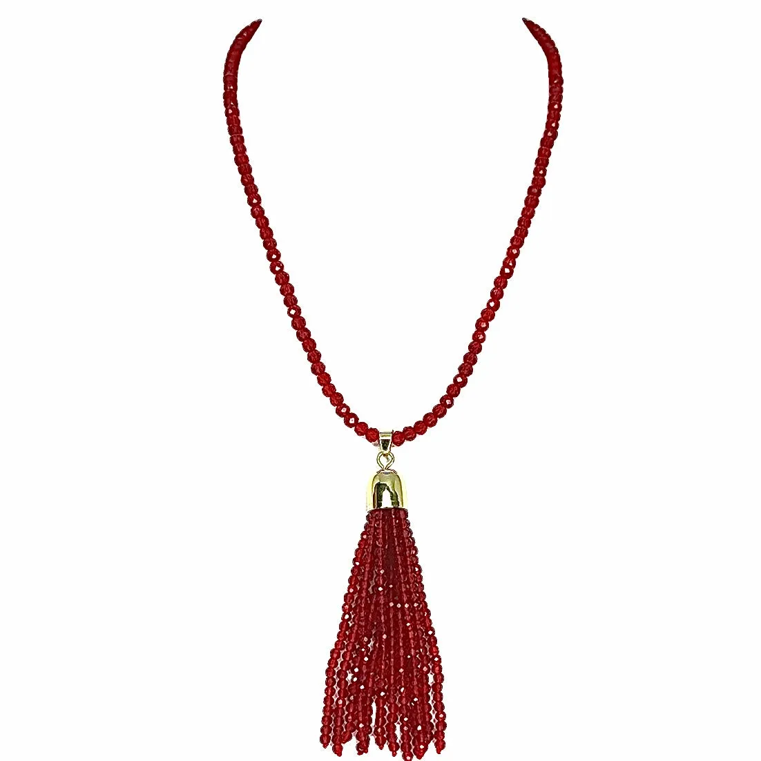 Tassel - Translucent Red Crystal
