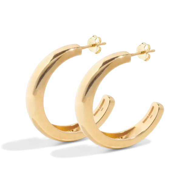THE HARPER HOOP LARGE - 18k gold plated