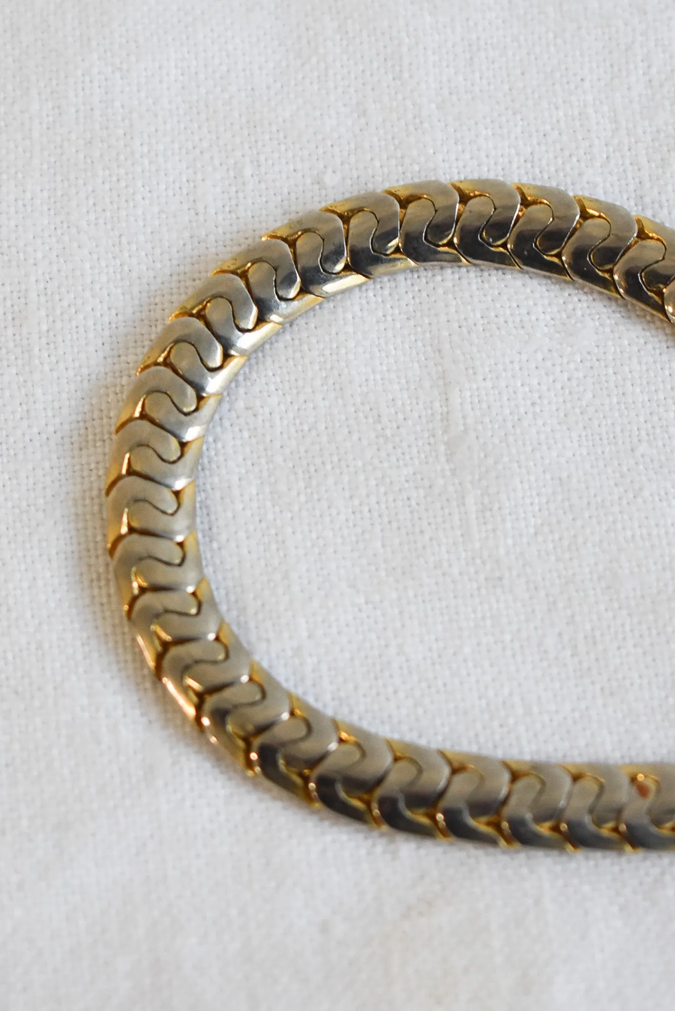 Thick S-chain bracelet