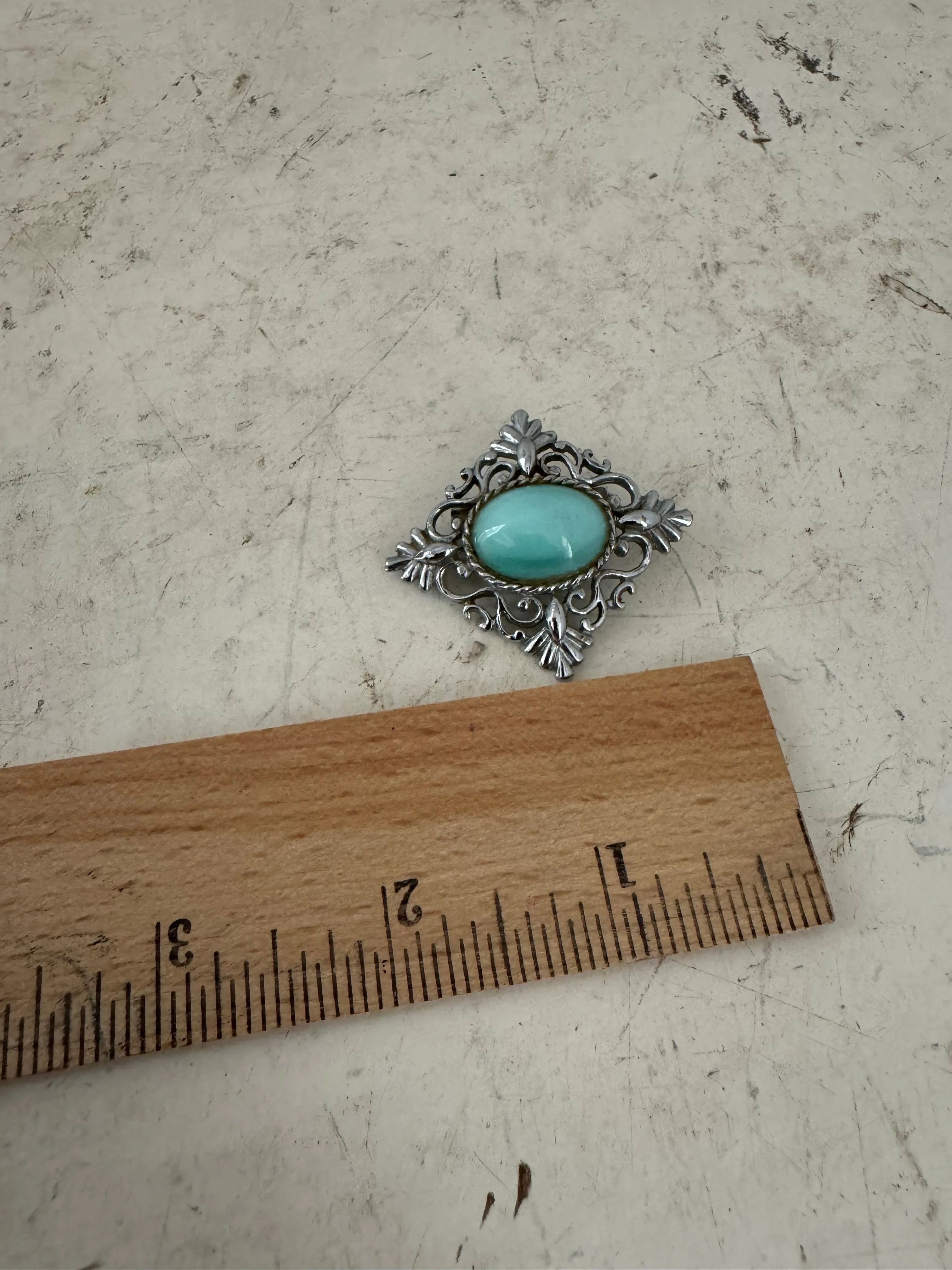 Turquoise Color Brooch